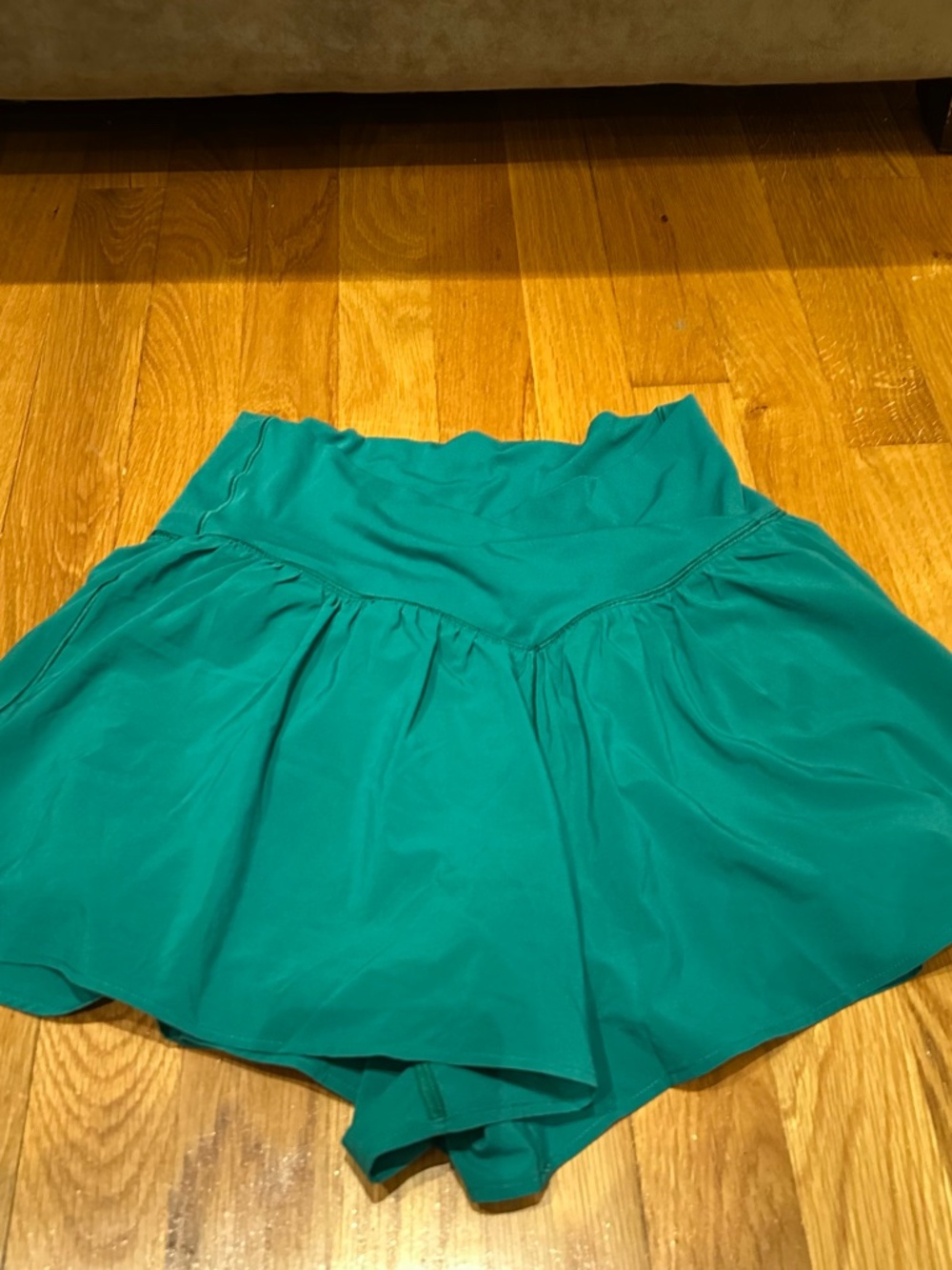 Women's Teal Active Skort with Flared Hem